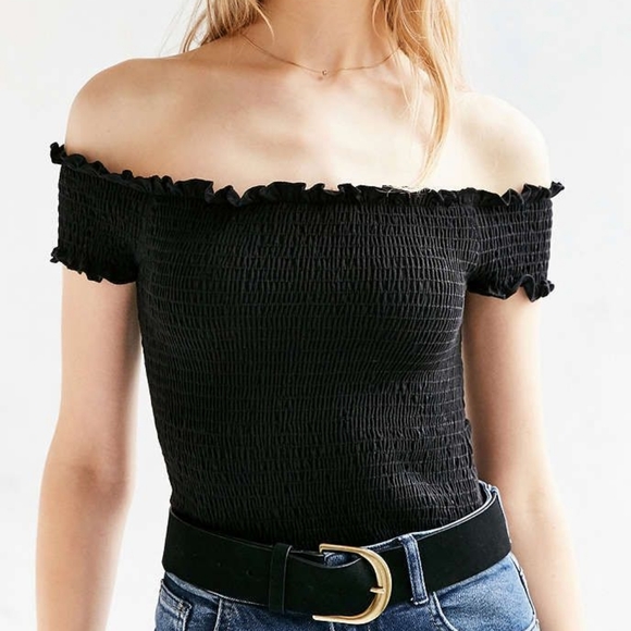Kimchi Blue Tops - Kimchi Blue smocked black top M